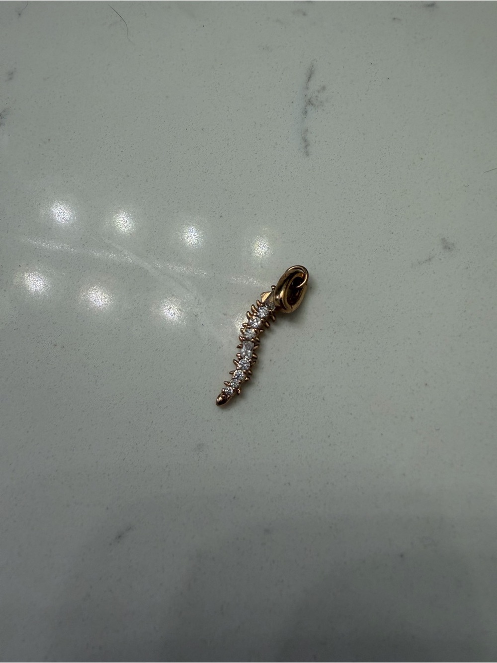 Kendra Scott Rose Gold Crystal caterpillar Charm